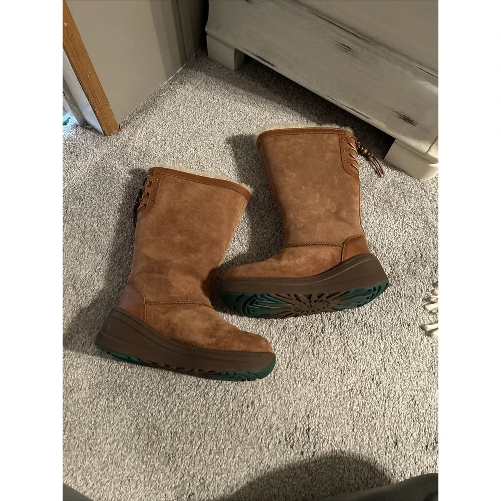 UGG‎ Australia Womens Klarissa Boots 1003288 Chestnut Waterproof Tassel Beaded